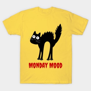 Monday Mood Black Cat T-Shirt